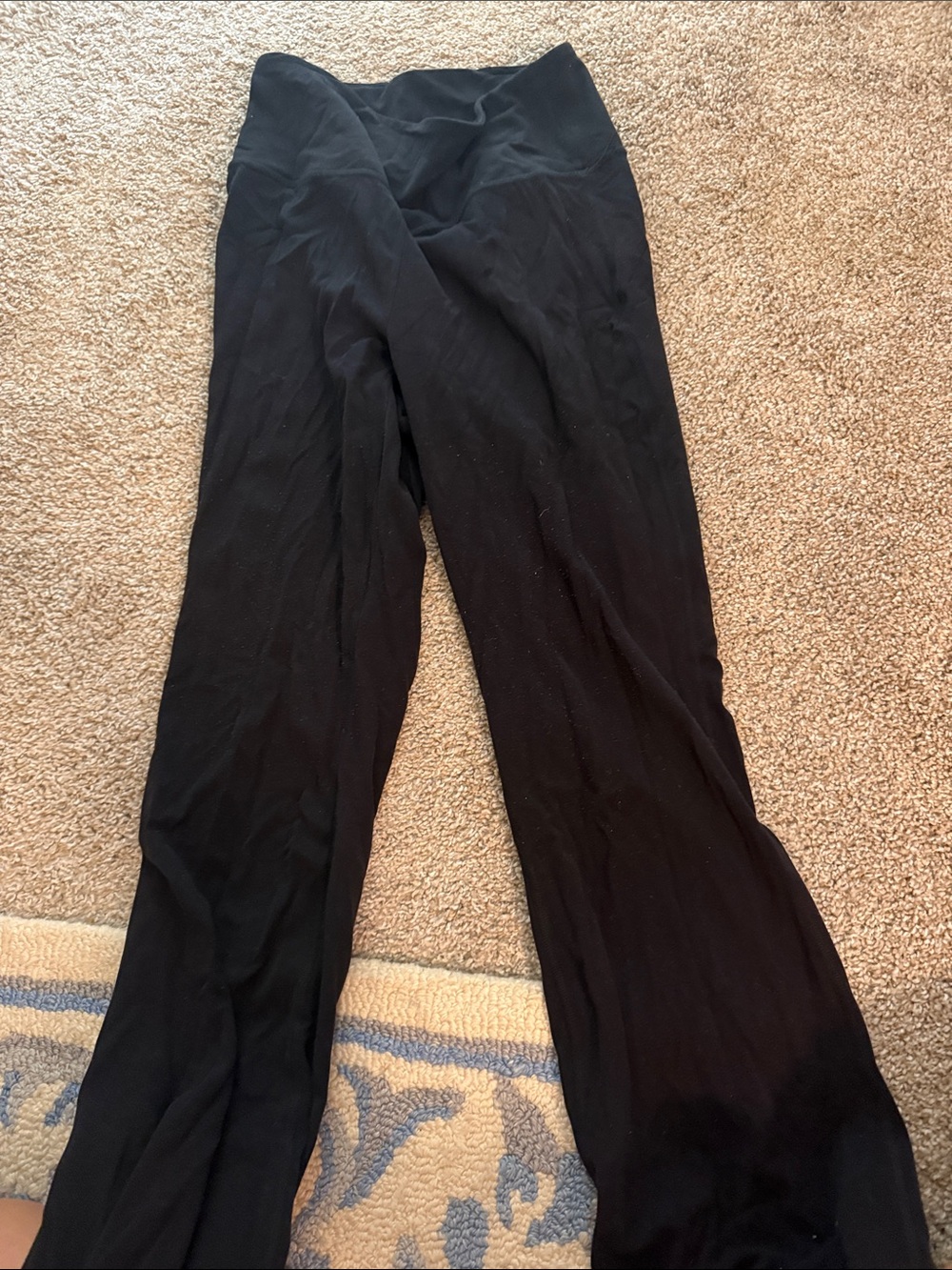 LULU LEMON Black Women's Wide Leg Pants/Flare Pants.